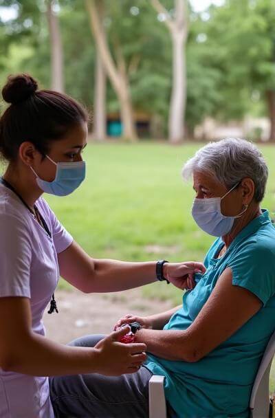Campaña de vacunación en Tabasco — brigada médica comunitaria